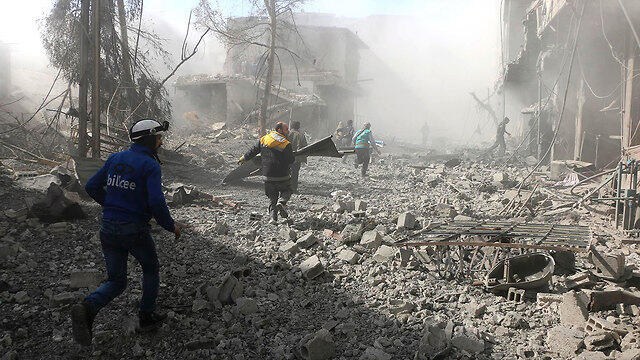 Восточная Гута после обстрела. Фото: AFP