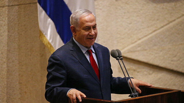 PM Netanyahu after crisis averted (צילום: אוהד צויגנברג) PM Netanyahu after crisis averted