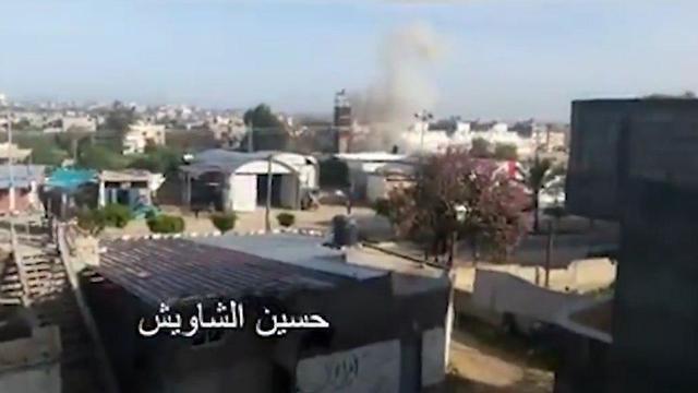 File photo: IDF attacks in Gaza on Thursday following IED incident