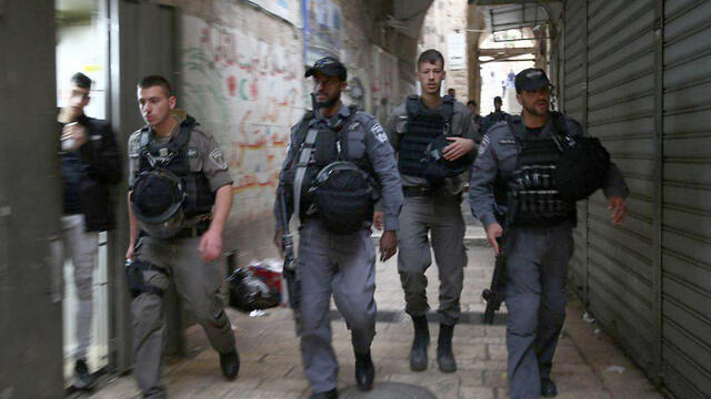 Scene of Sunday’s attack in Jerusalem’s Old City (צילום: אוהד צויגנברג) Scene of Sunday’s attack in Jerusalem’s Old City