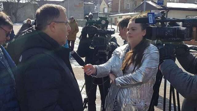 Kiryat Bialik Mayor Dukorsky (L) in the Plaszow concentration camp this week