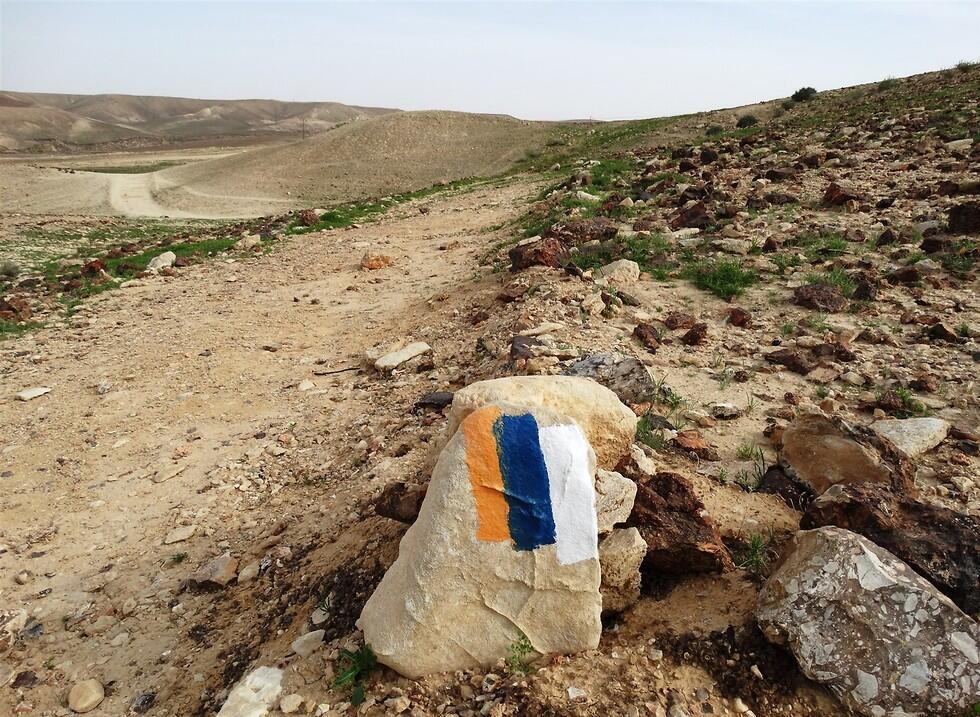 Оранжевый, синий, белый: разметка Тропы Израиля. Фото: Дов Гринблат, Общество охраны природы