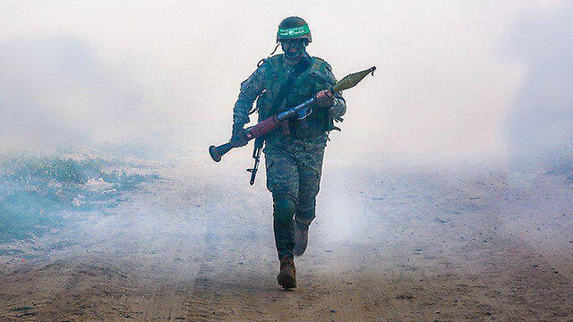 Hamas terrorist during military drill