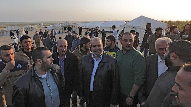 Deputy Hamas leader in Gaza, Khalil al-Hayya, visits tent encampments