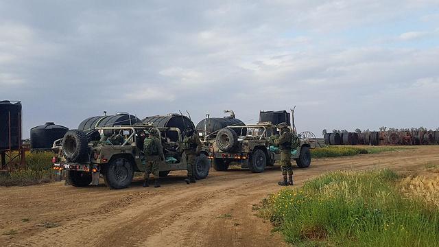 IDF forces near the Gaza border