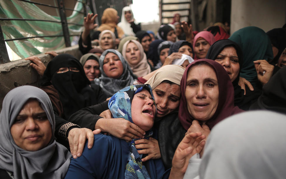 Funeral of one of the Palestinians killed on Friday
