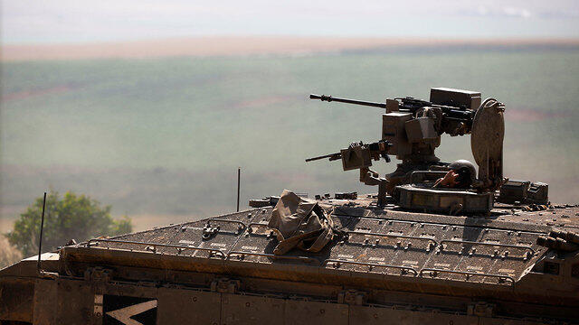 IDF force at the Gaza protest