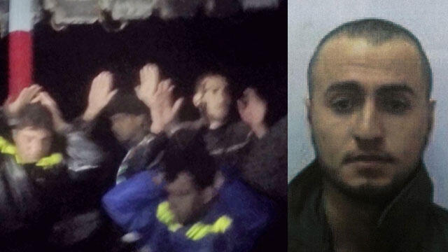 Members of the Palestinian cell arrested, left, and Amin Jamaa, right (צילום: תקשורת שב"כ) Members of the Palestinian cell arrested, left, and Amin Jamaa, right
