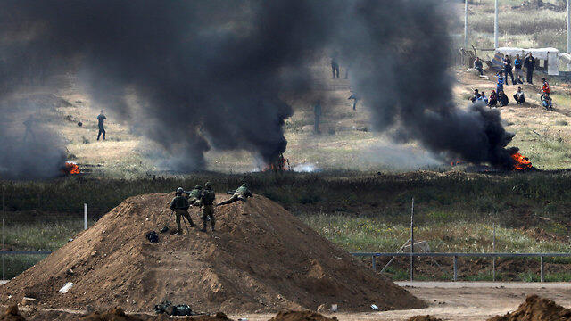 IDF forces overlooking protests near Gaza