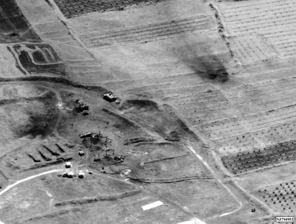 The bunker near Homs after the Western missile attack