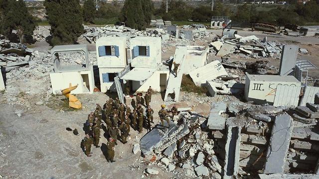 Drone image of a disaster scene