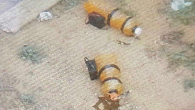 The 2 IEDs discovered in the wake of the Palestinians' incursion (צילום: דובר צה"ל) The 2 IEDs discovered in the wake of the Palestinians' incursion