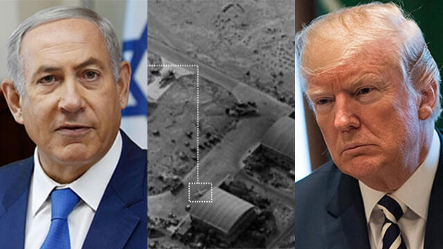 PM Netanyahu (L) commended President Trump and his allies for the strike on Syria (צילום: AFP, EPA) PM Netanyahu (L) commended President Trump and his allies for the strike on Syria