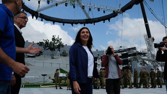 Мири Регев на церемонии зажигания факелов в 2018 году. Фото: Йоав Дудкевич