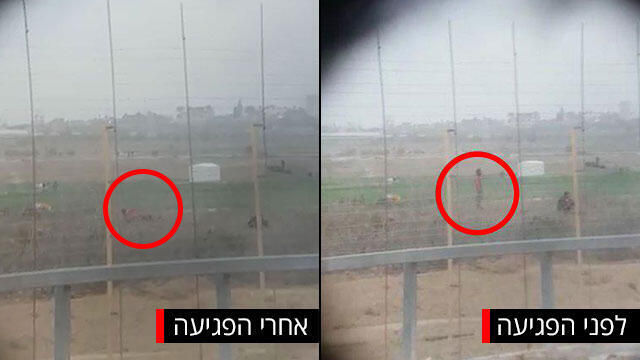 Справа - до выстрел, слева - после