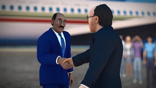 The historic visit of Egypt's president Anwar Sadat to Israel