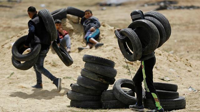 Газа, 13 апреля. Фото: AFP (צילום: AFP) Газа, 13 апреля. Фото: AFP