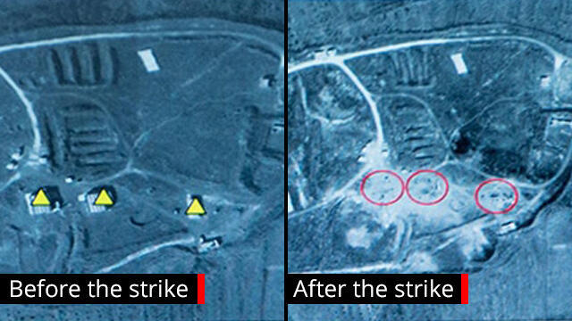 Aerial view of some of the facilities targeted