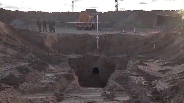 Terror tunnel excavated, filled with cement