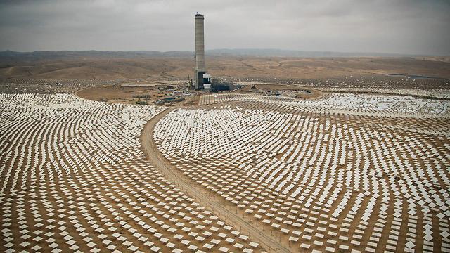 The Ashalim solar power station in the Negev desert