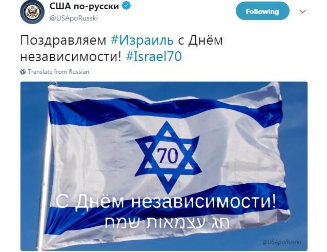 Поздравление госдепа США