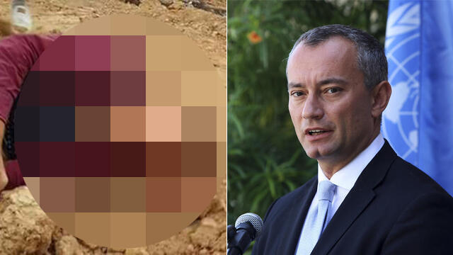 Младенов и фото убитого мальчика. Фото: AP