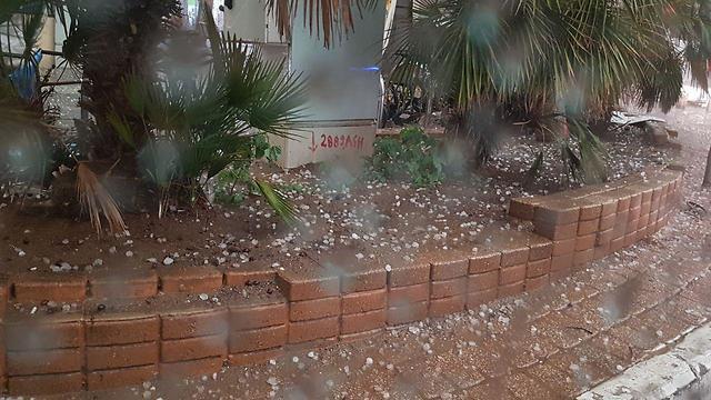 Hail in Tel Aviv