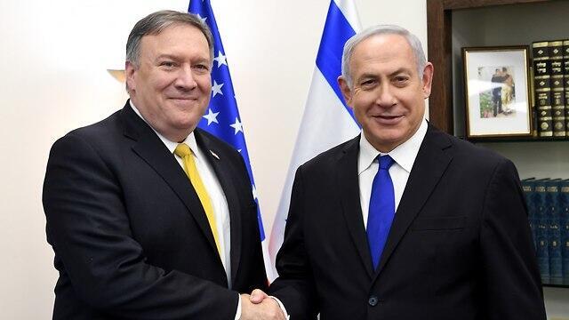 PM Netanyahu with Mike Pompeo in Jerusalem