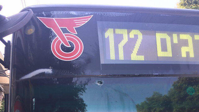 Бутылка пробила лобовое стекло. Фото: Борис Шнидлер