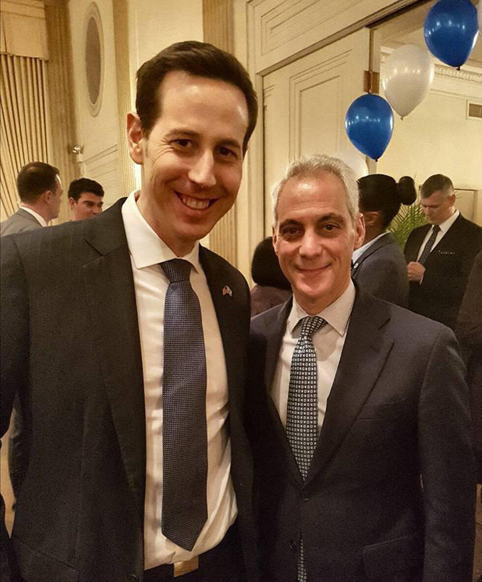 Итай Мильнер и мэр Чикаго Рам Эммануэль