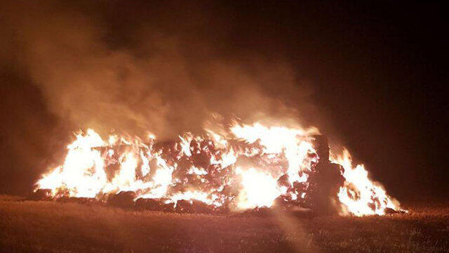 Fire consumes crops in Kibbutz Afikim