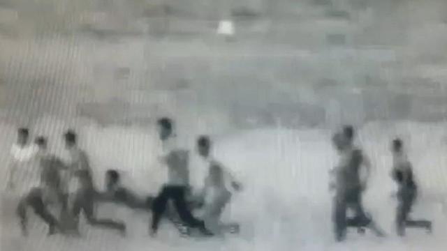 IDF Spokesperson's Unit footage showed a man faking an injury during border protests (צילום: דובר צה"ל) IDF Spokesperson's Unit footage showed a man faking an injury during border protests