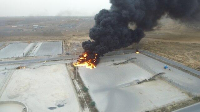 Gas pipelines were torched during the protests