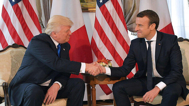 Президент США Дональд Трамп и президент Франции Эммануэль Макрон. Фото: AFP