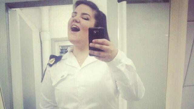 Netta Barzilai during her time in the Israeli Navy's band (Photo: Facebook) Netta Barzilai during her time in the Israeli Navy's band