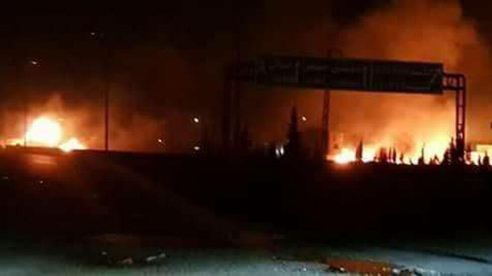 Aftermath of Israeli airstrikes in Syria