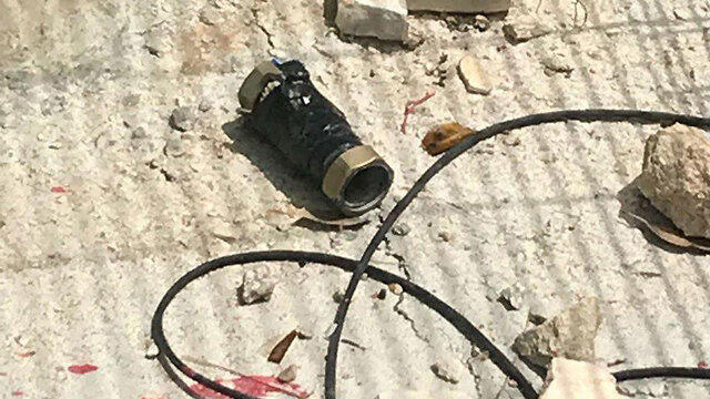 The pipe bomb thrown at the Border Police base