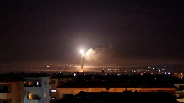 Antiaircraft fire in Syria, Wednesday night