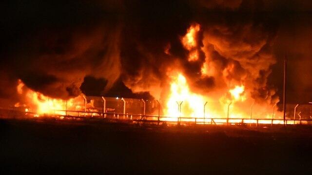 The fire