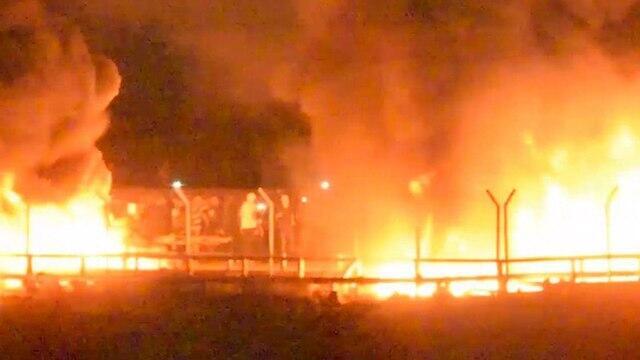 Kerem Shalom crossing set on fire