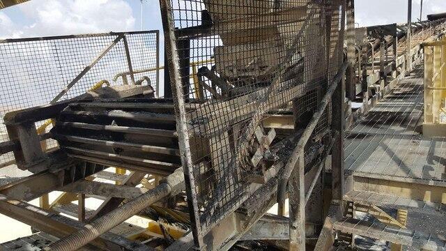 Damage at Kerem Shalom crossing