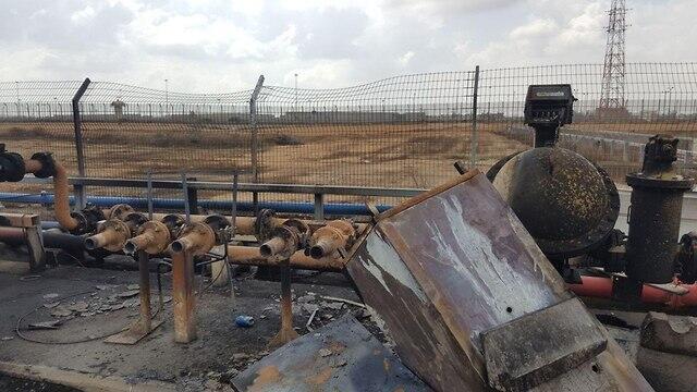 Aftermath of the Kerem Shalom fire