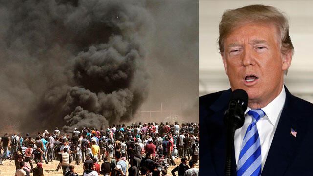President Donald Trump and the Gaza riots. The US has chosen to be part of the problem, not the solution, Erdoğan said (צילום: AP, AFP) President Donald Trump and the Gaza riots. The US has chosen to be part of the problem, not the solution, Erdoğan said