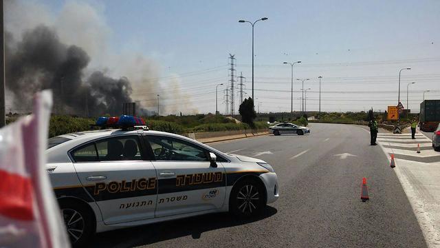 Перекресток Яркон. Фото: пресс-служба полиции (צילום: דוברות המשטרה) Перекресток Яркон. Фото: пресс-служба полиции