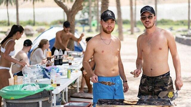 Israelis barbecuing in national parks 