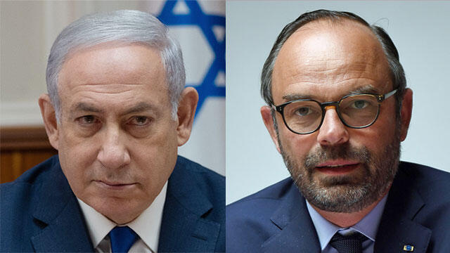 Prime Minister Netanyahu; French Prime Minister Philippe