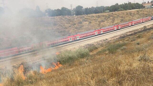 Incendiary kites destroying wheat fields 