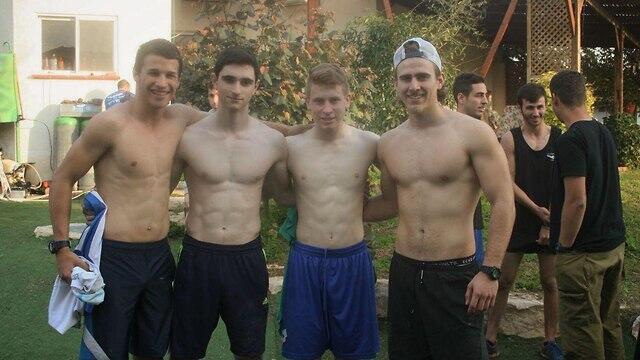 Ronen Lubarsky (2nd left) and friends