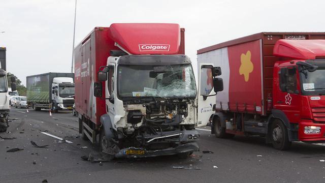 Truck which Rubilar smashed into
