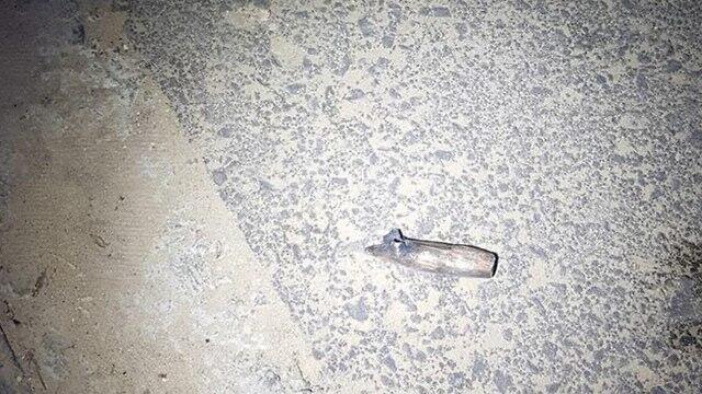 A bullet casing fired from Gaza in Sderotnullnull A bullet casing fired from Gaza in Sderot